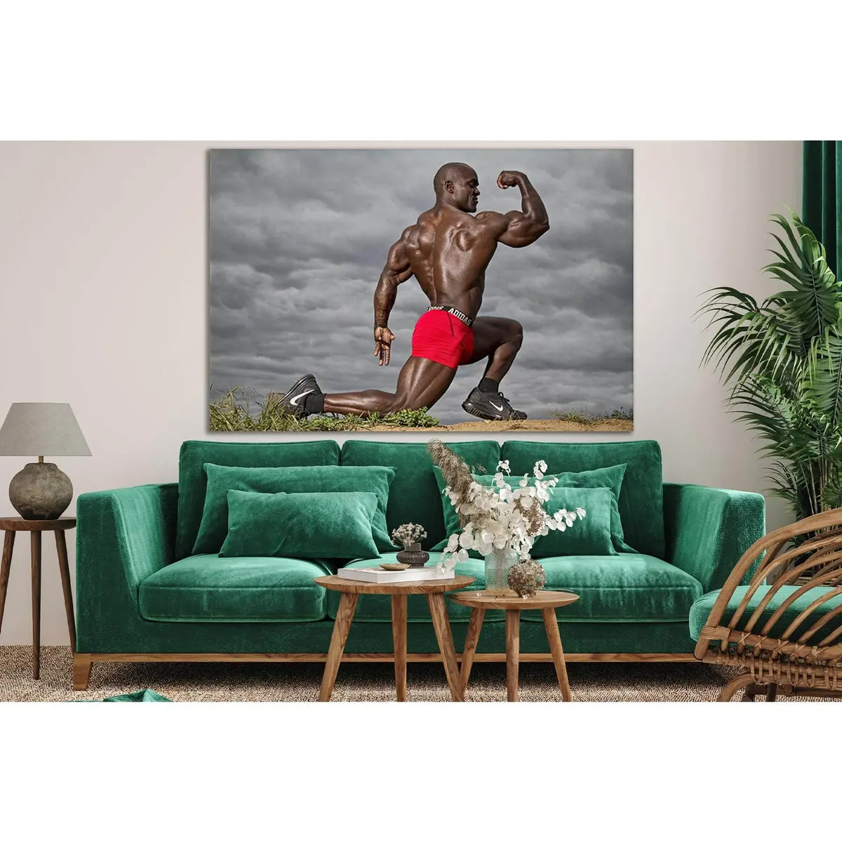 Bodybuilding Nice Posing №Sl896 Ready To Hang Canvas Print 1