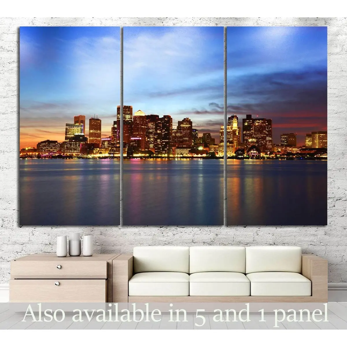 Boston Cityscape №127 Ready To Hang Canvas Print 5