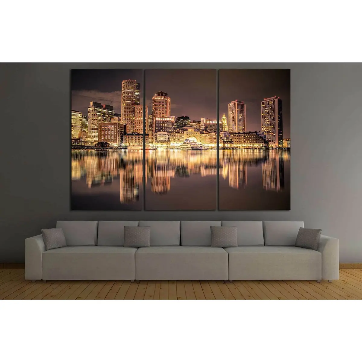 Boston Skyline №126 Ready To Hang Canvas Print 5