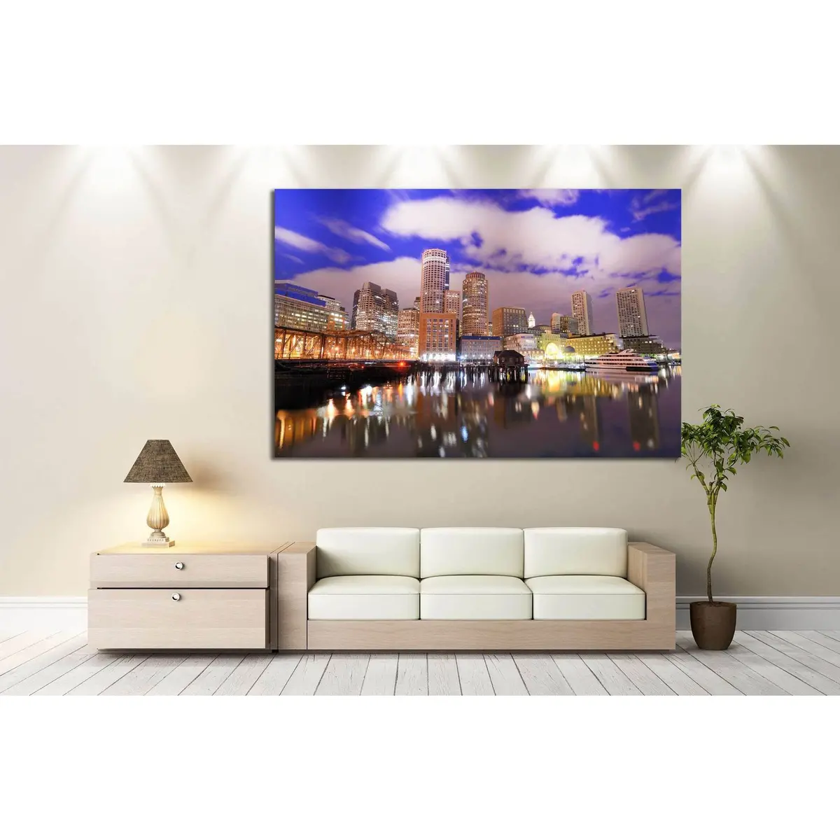 Boston Skyscraper №128 Ready To Hang Canvas Print 2