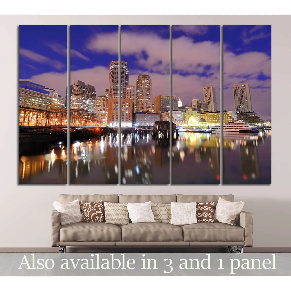 Boston Cityscape Canvas Art Print #128 – Premium Ready-to-Hang Wall Decor