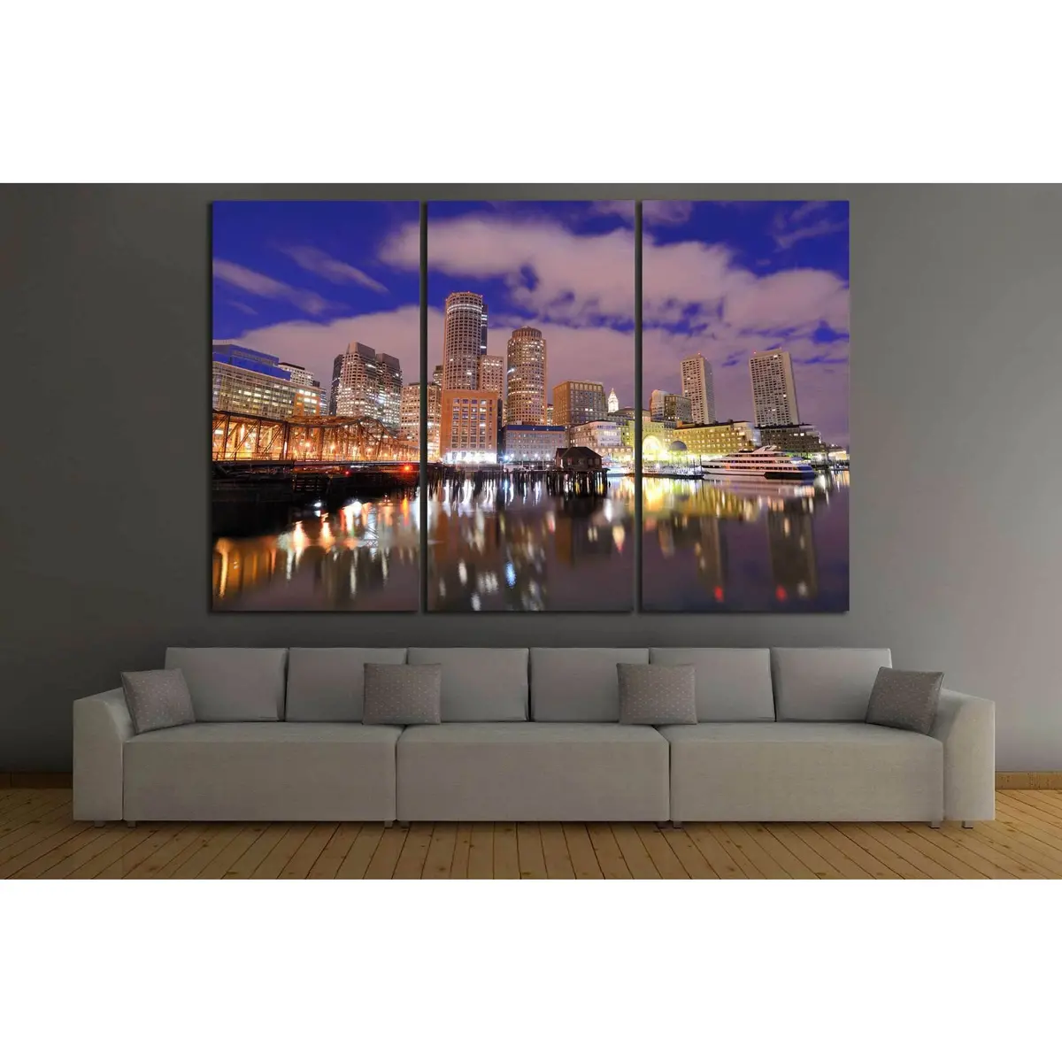 Boston Skyscraper №128 Ready To Hang Canvas Print 5
