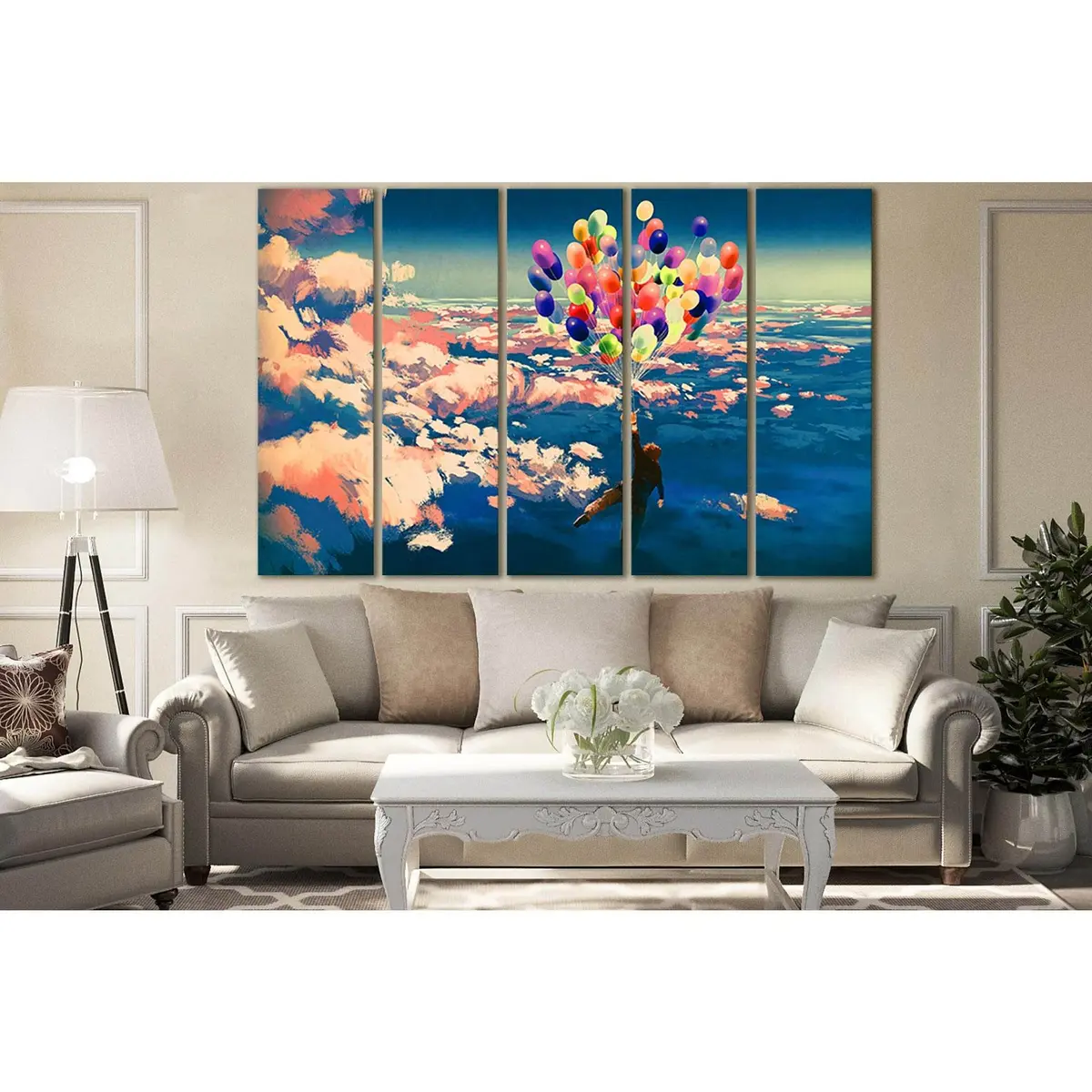 Vibrant Balloon Boy Canvas Wall Art – Pre-Hung Ready-to-Display Print