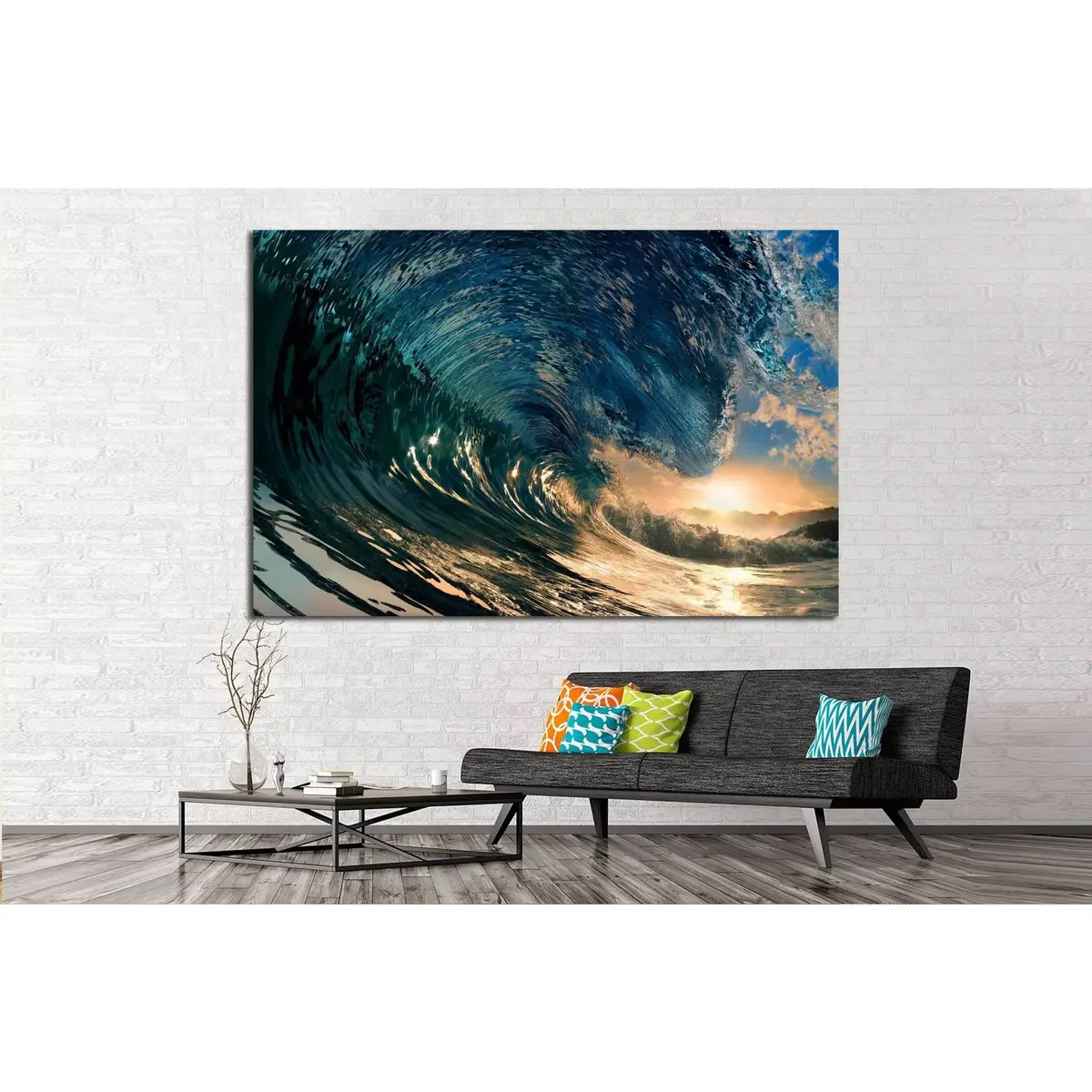 Breaking Ocean Wave №837 Ready To Hang Canvas Print 3