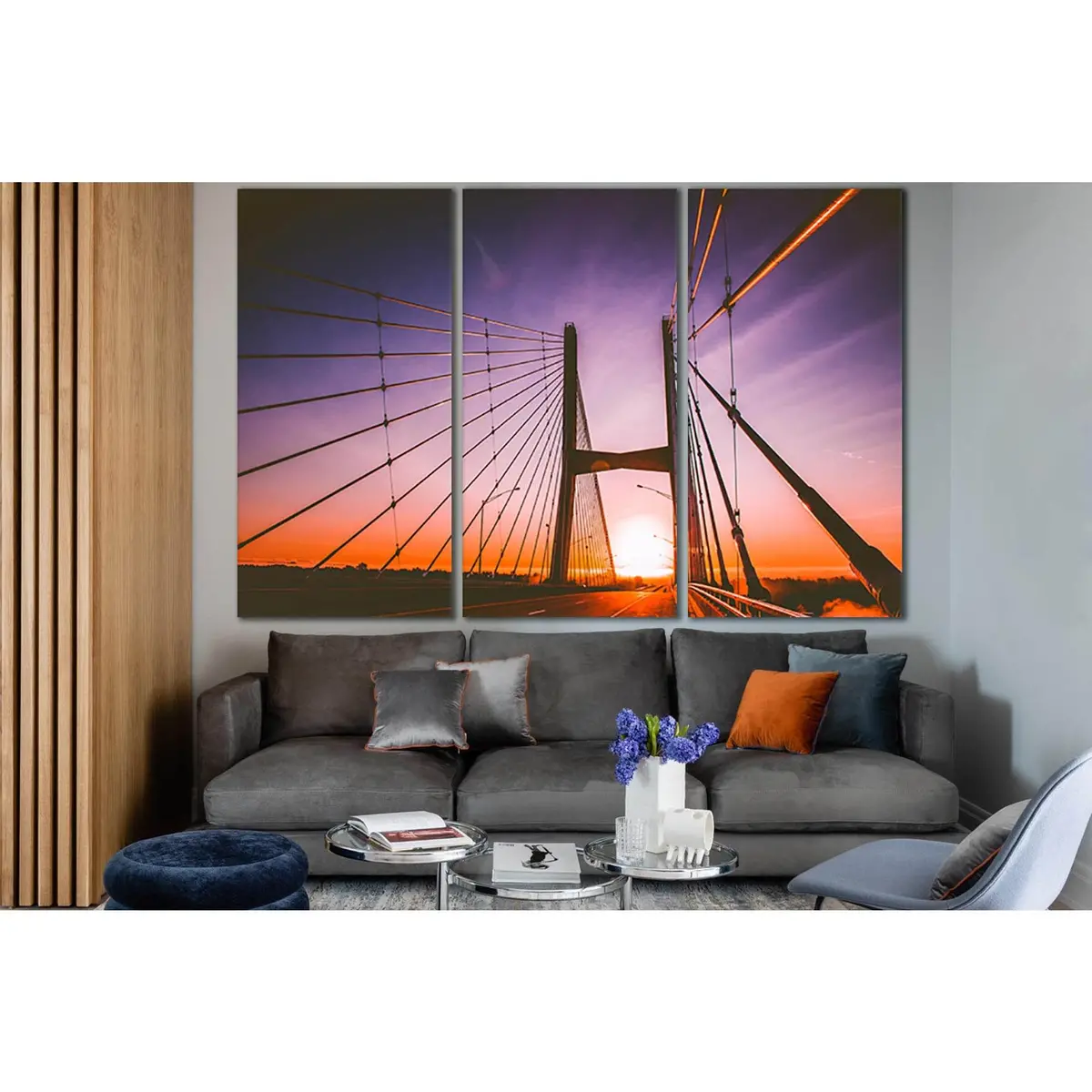 Bridge At Sunset №Sl1139 Ready To Hang Canvas Print 5