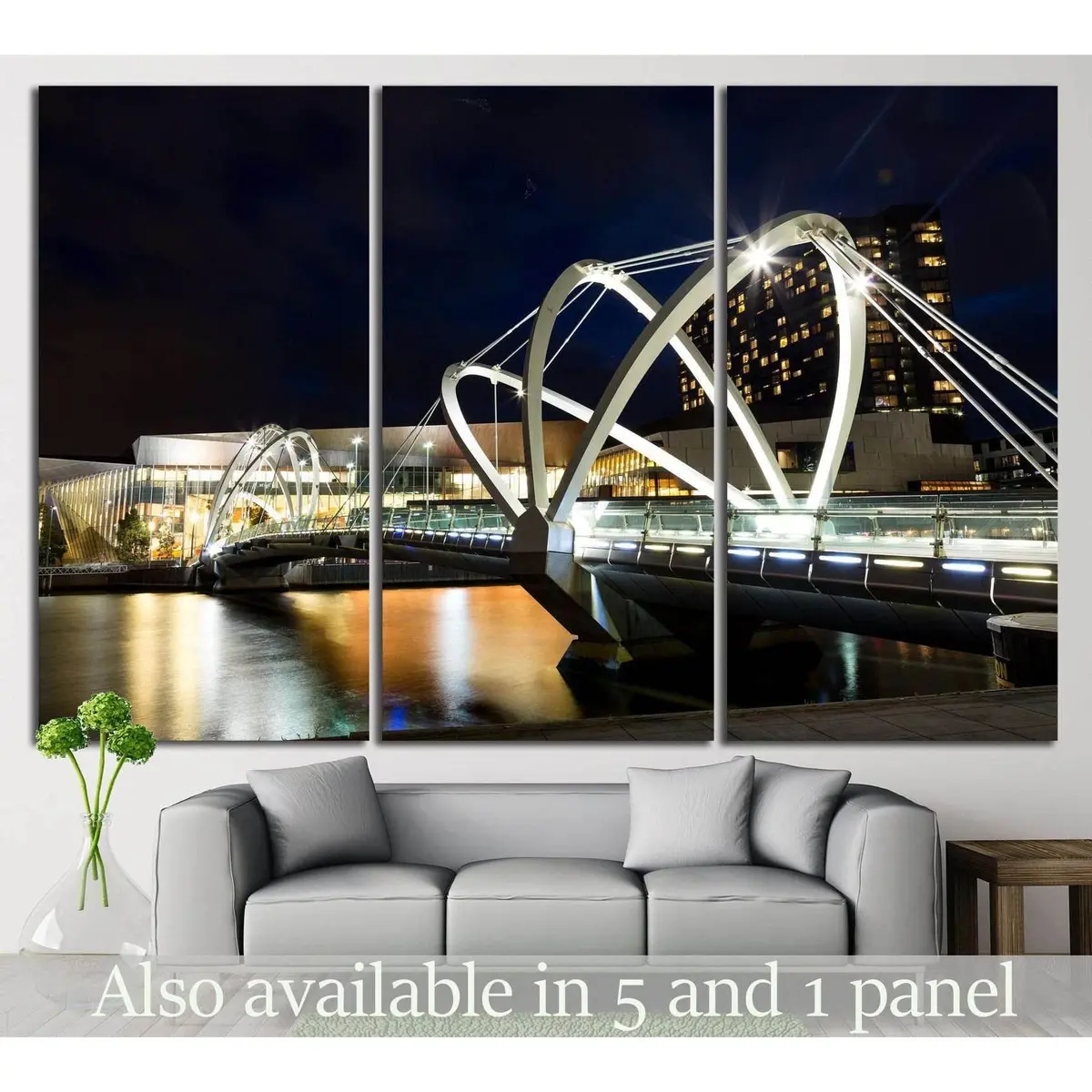 Bridge In Melbourne, Australia №818 Ready To Hang Canvas Print 5