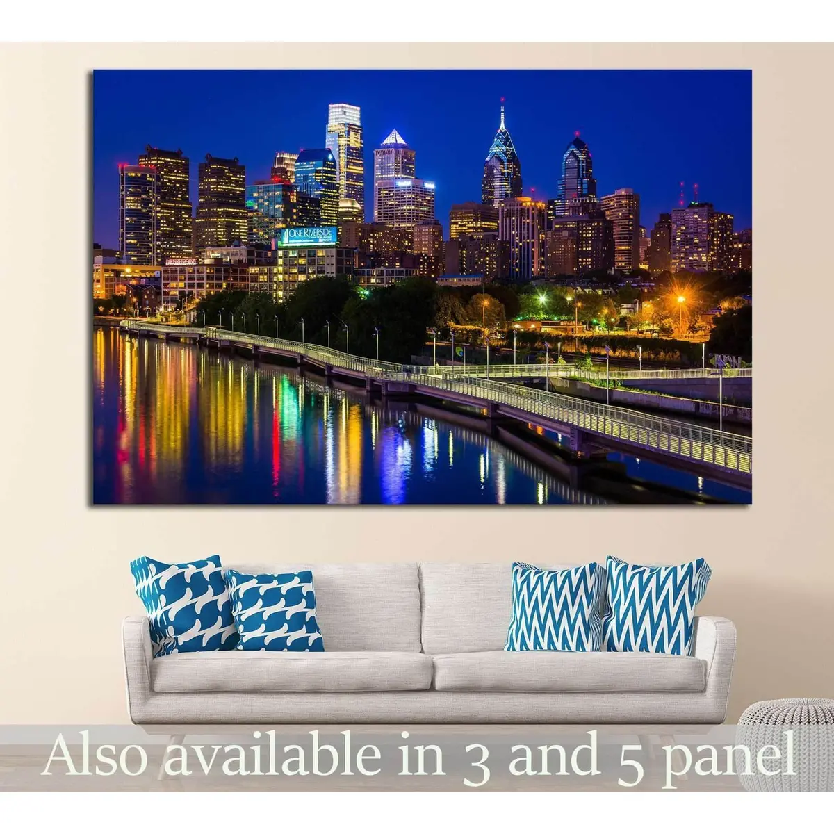Bridge In Philadelphia, Pennsylvania №898 Ready To Hang Canvas Print 1