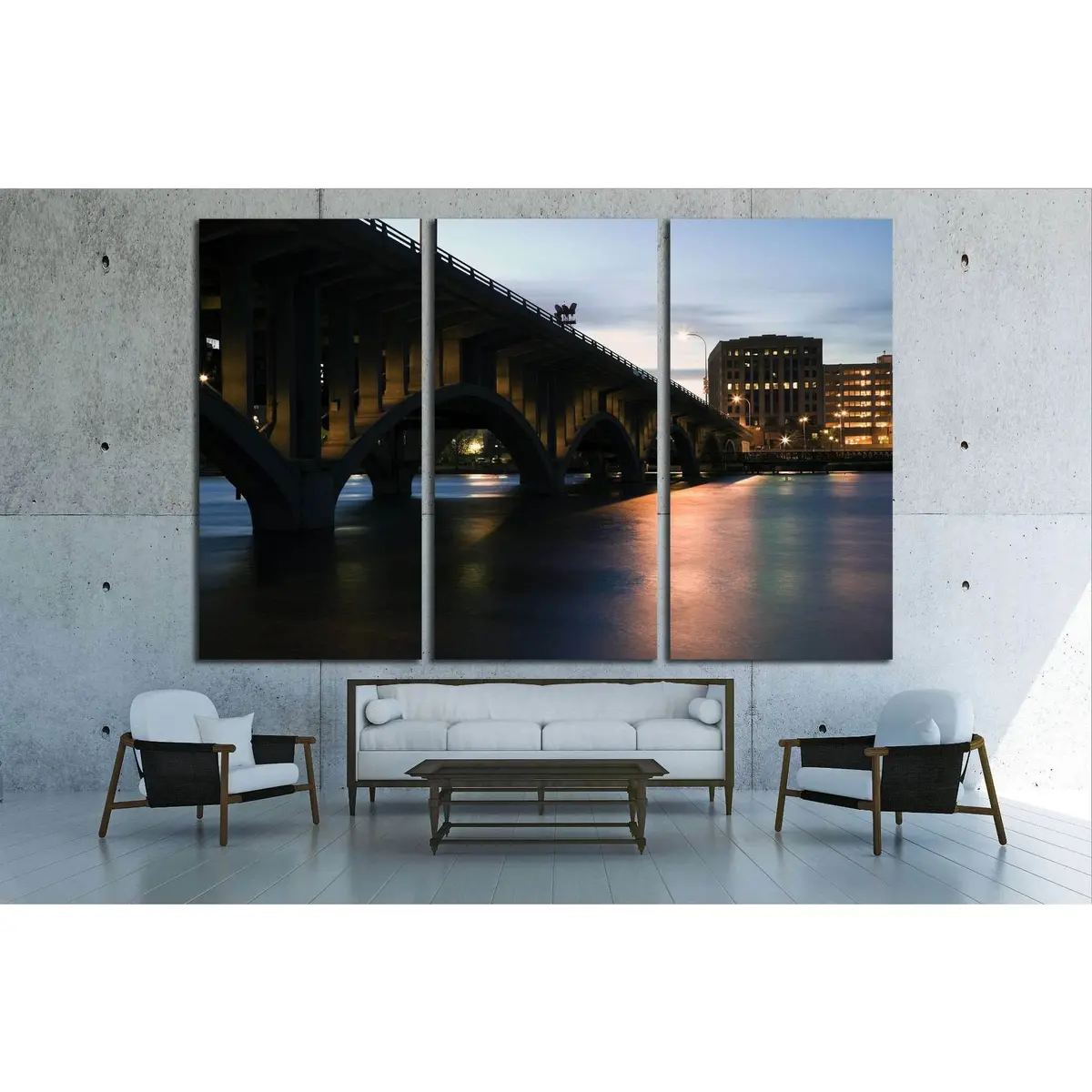 Bridge In Rockford, Illinois, Usa №1748 Ready To Hang Canvas Print 5