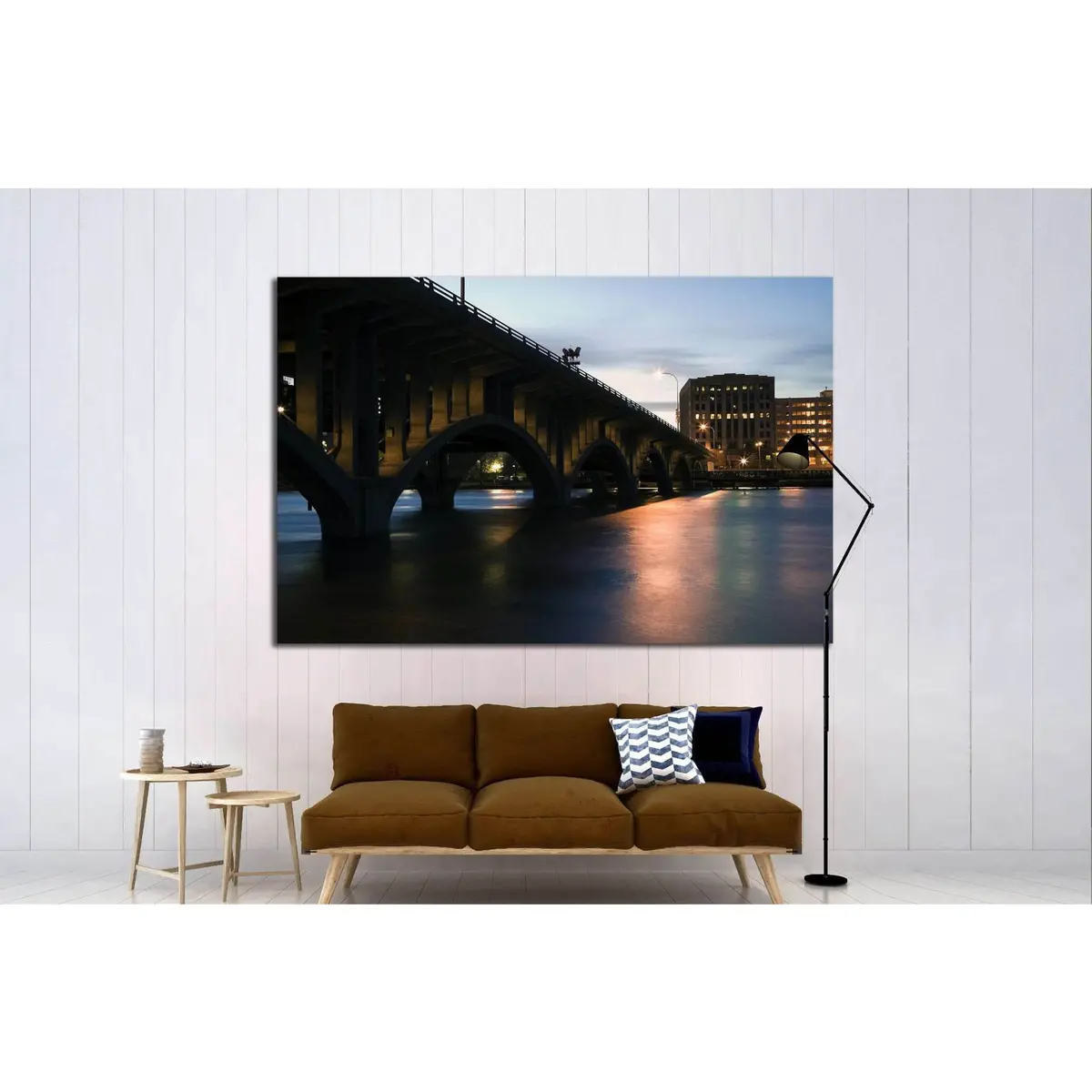 Bridge In Rockford, Illinois, Usa №1748 Ready To Hang Canvas Print 3