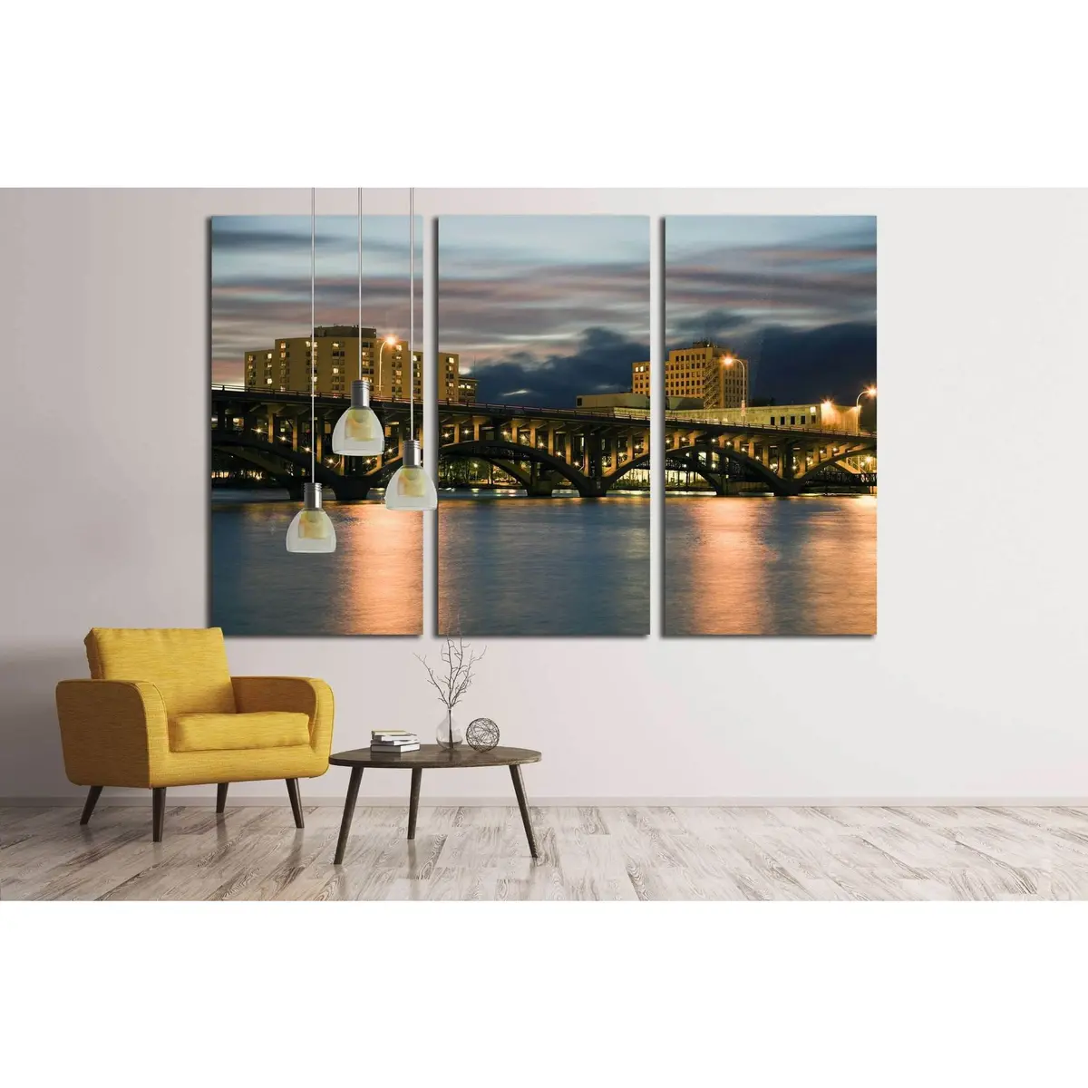 Bridge In Rockford, Illinois, Usa №1786 Ready To Hang Canvas Print 5