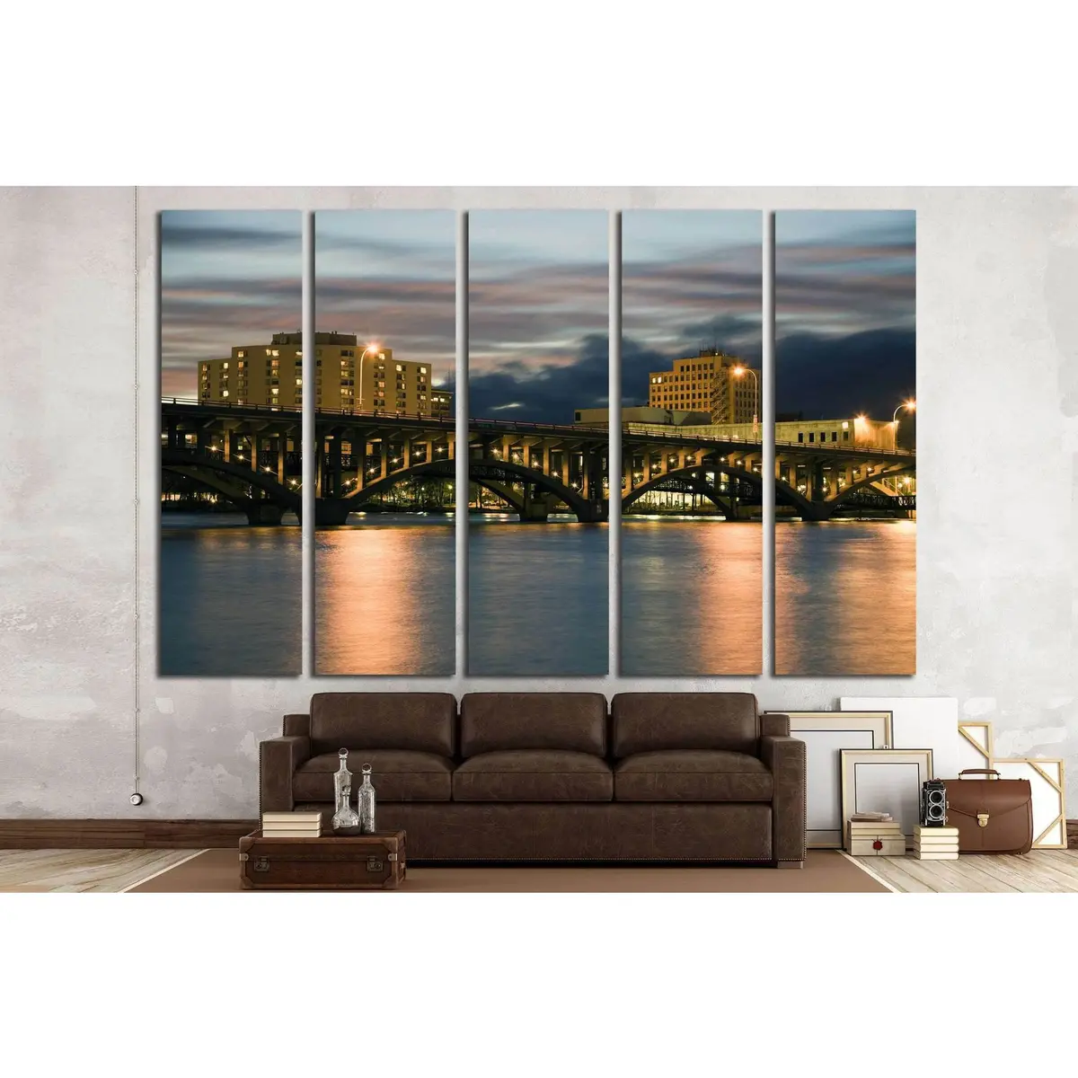 Rockford, Illinois Bridge Art Print №1786 – Ready-to-Hang Canvas Wall Decor - Image 3
