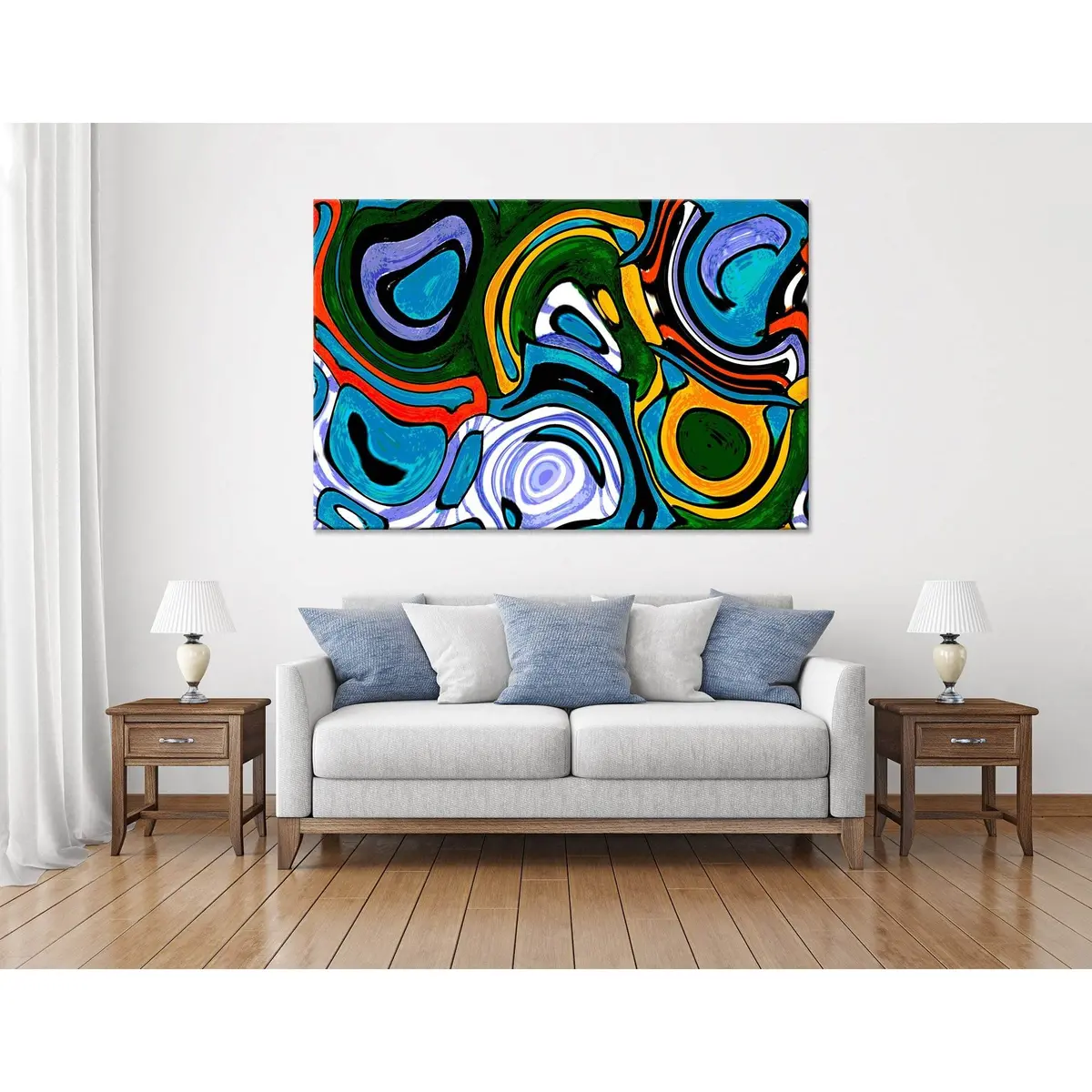 Bright Abstract №04325 Ready To Hang Canvas Print 3