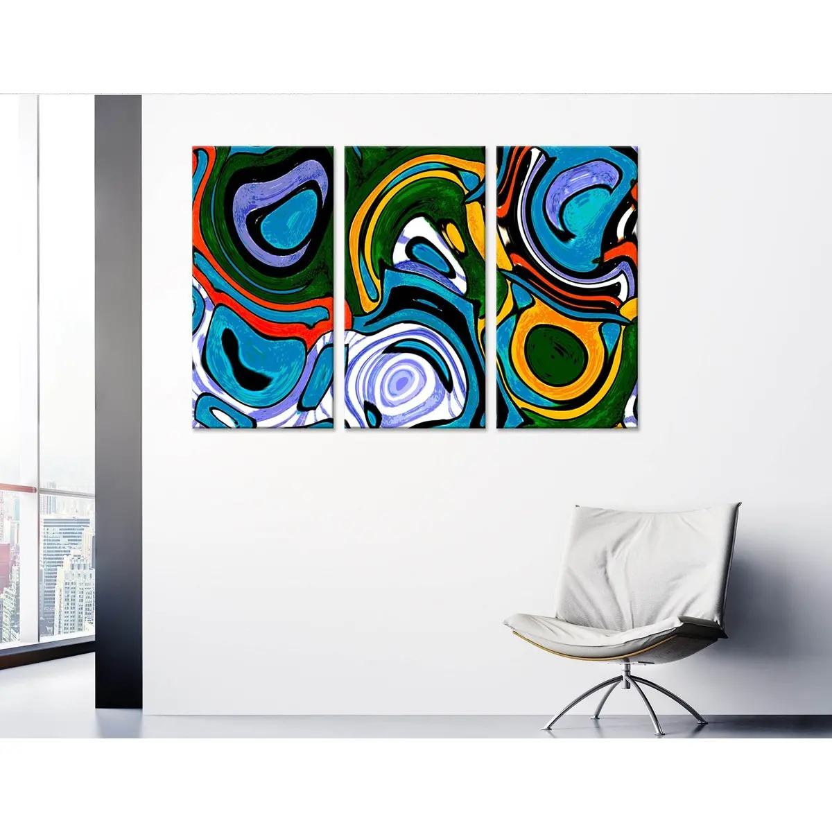 Bright Abstract №04325 Ready To Hang Canvas Print 5