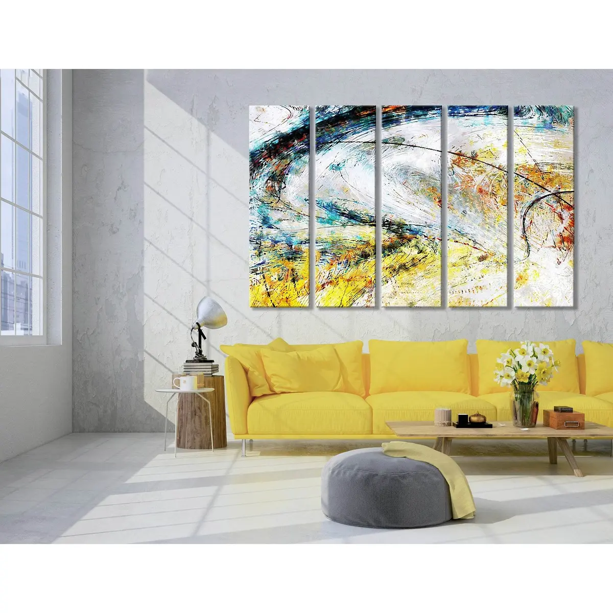 Vibrant Abstract Canvas Art Print – Pre-Strung & Ready to Hang - Image 3