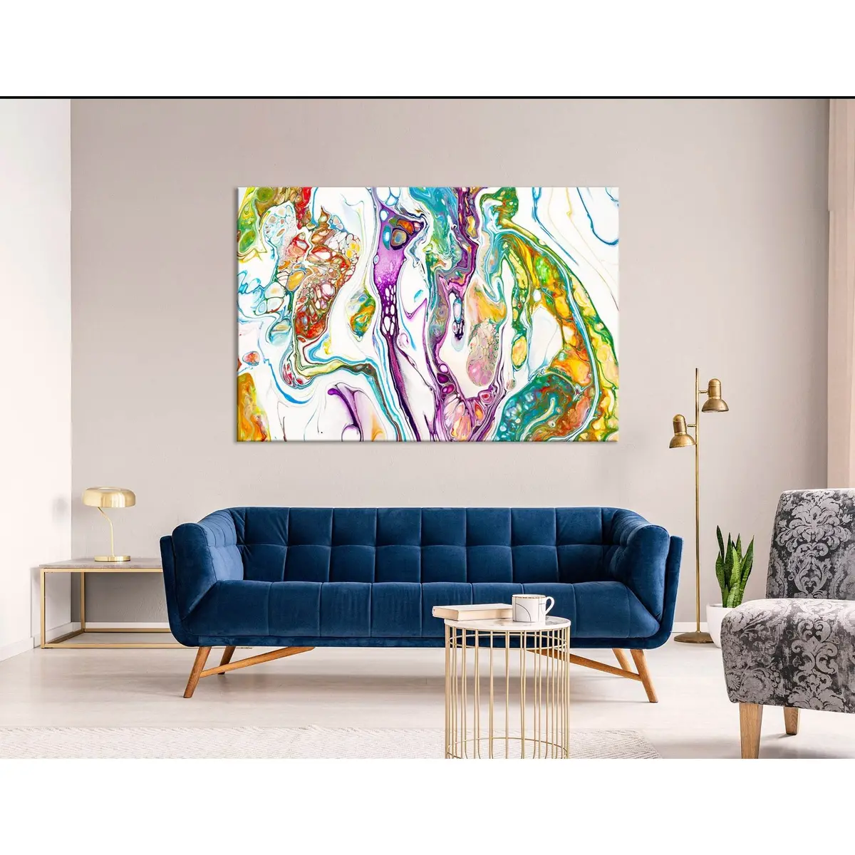 Bright Colorful Abstract №04393 Ready To Hang Canvas Print 1