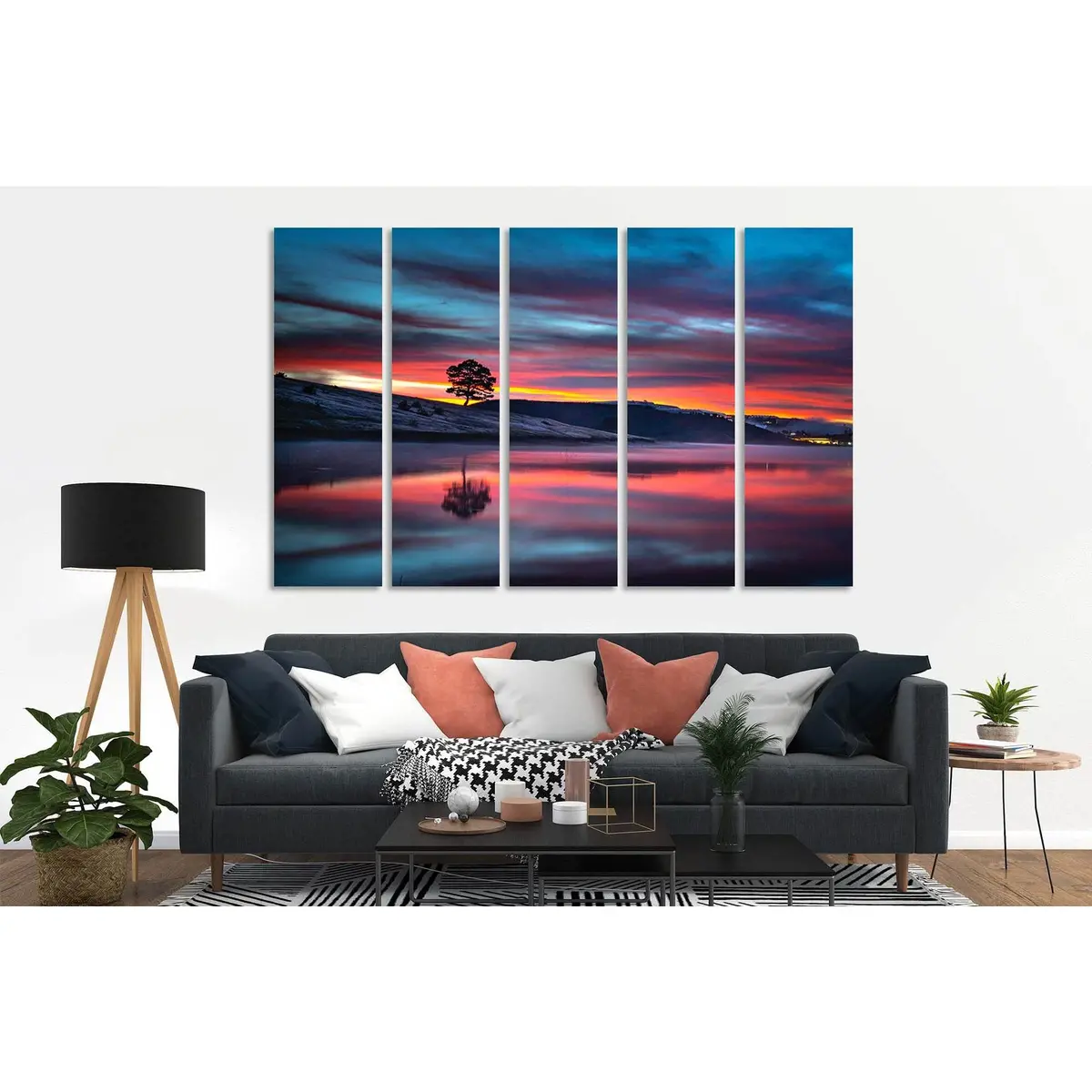 Vibrant Sunset D2024 Premium Canvas Wall Art – Ready to Hang