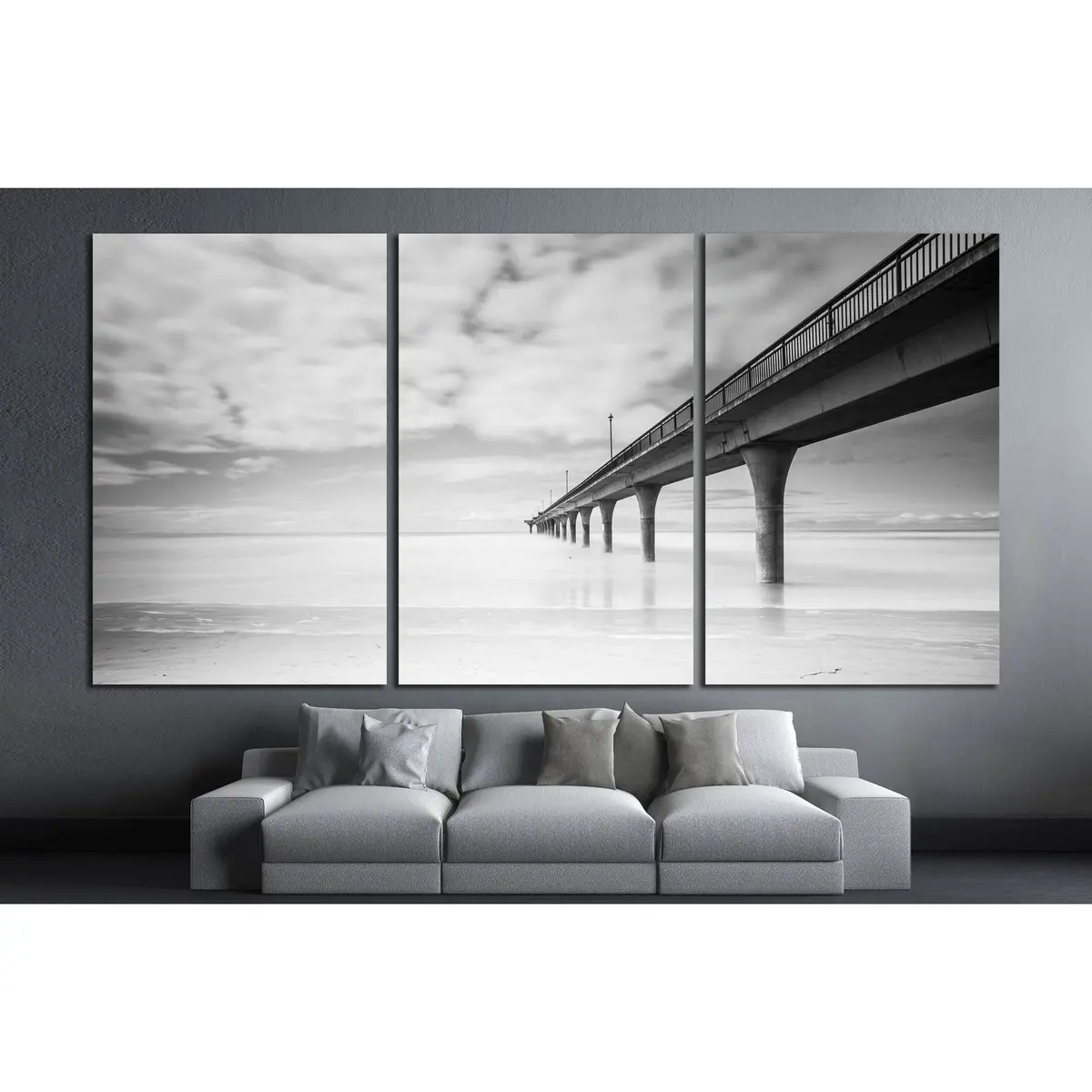 Brighton Pier Of Christchurch, New Zealand №2526 Ready To Hang Canvas Print 5