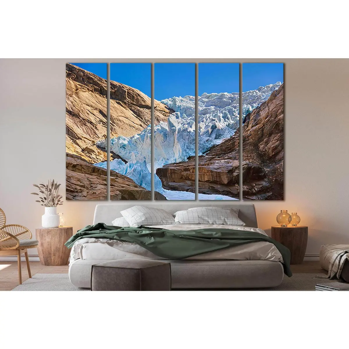 Briksdal Glacier Canvas Wall Art – Ready-to-Hang Print from Norway - Image 3
