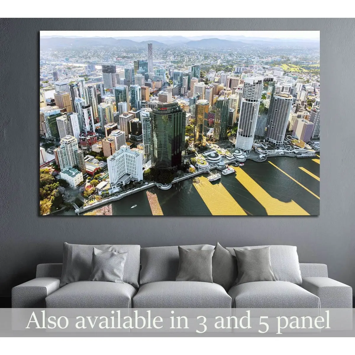 Brisbane, Australia №1734 Ready To Hang Canvas Print 1