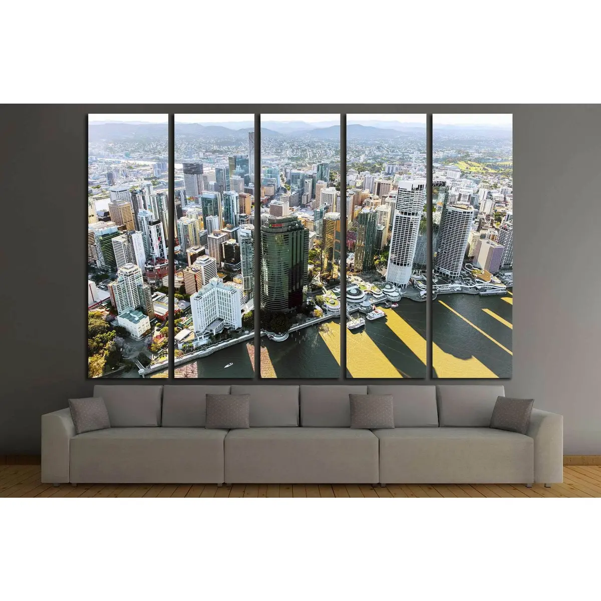 Brisbane, Australia #1734 Premium Ready-to-Hang Canvas Art - Image 3