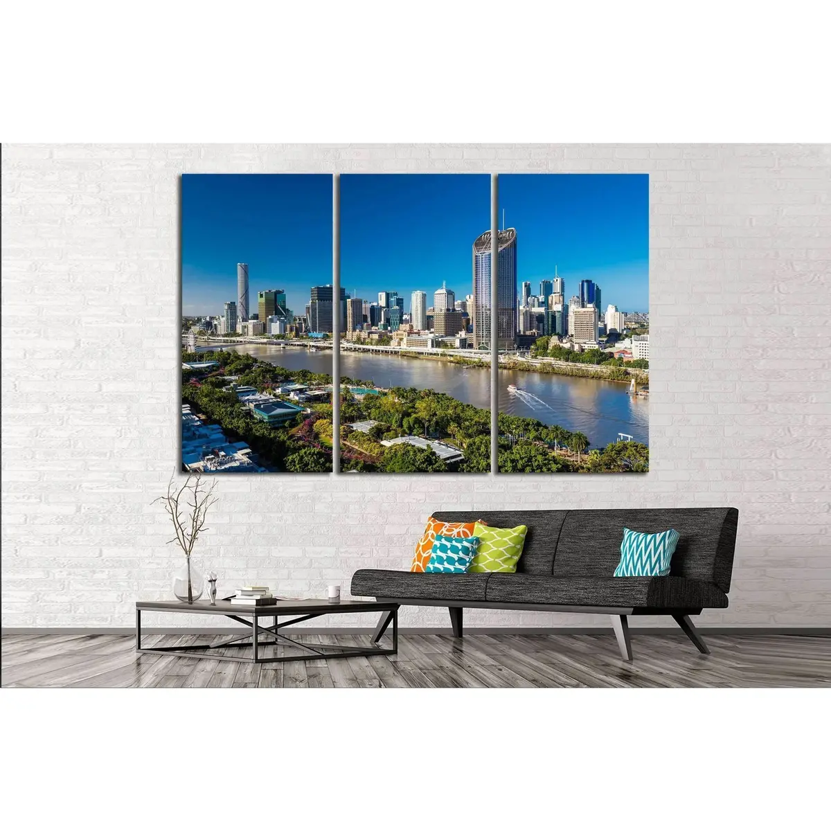 Brisbane Is The Capital Of Qld And The Third Largest City In Australia №2413 Ready To Hang Canvas Print 5