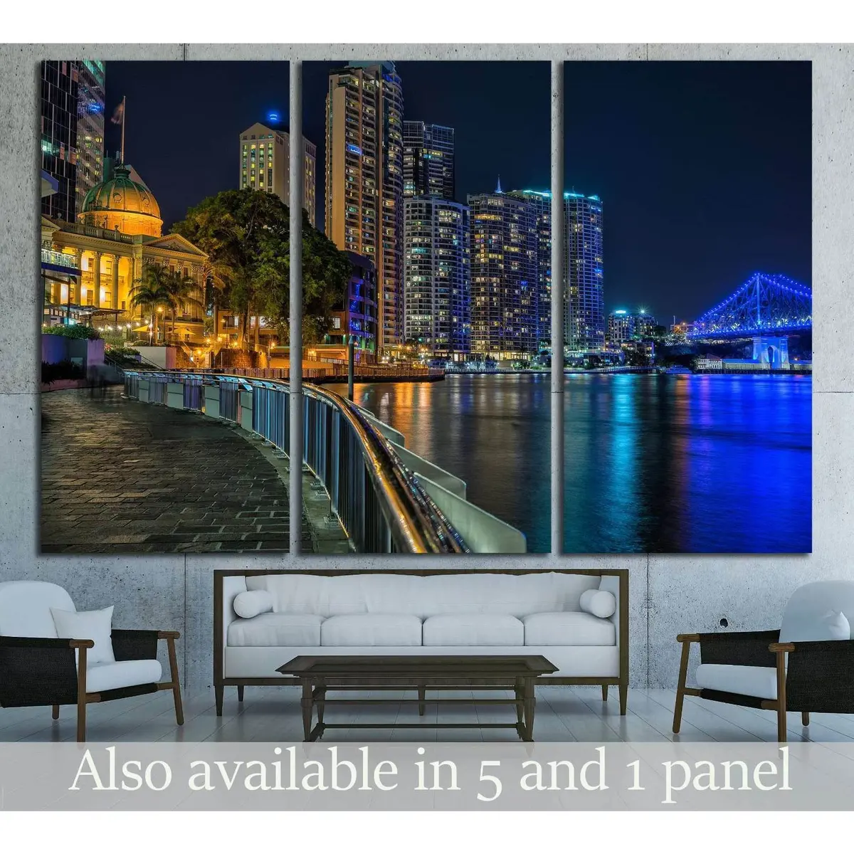 Brisbane Waterfront №3010 Ready To Hang Canvas Print 5