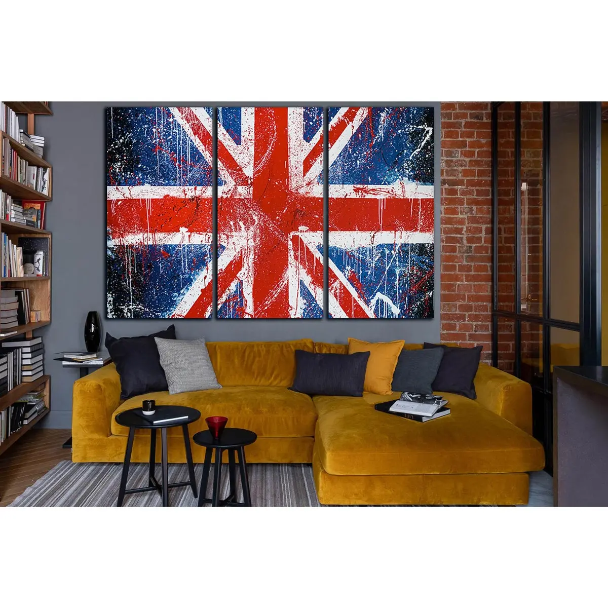 British Flag On Concrete Wall №Sl1196 Ready To Hang Canvas Print 5