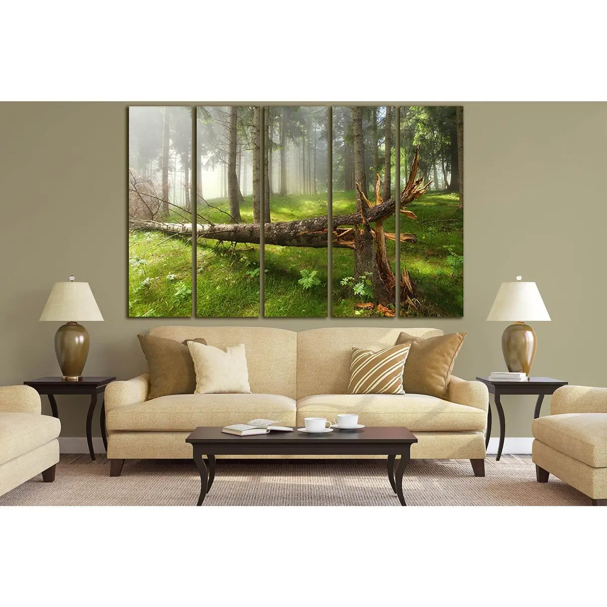 Damaged Forest Tree Canvas Art №SL798 – Ready-to-Hang Wall Decor - Image 3