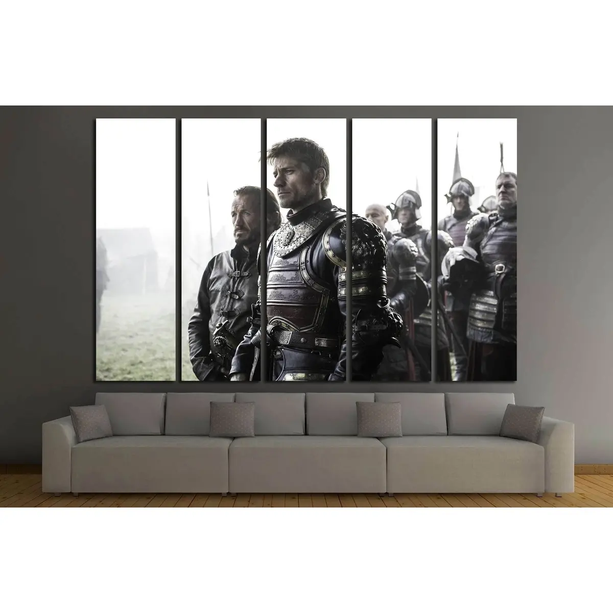 Bronn and Jaime Lannister Duo Canvas Wall Art Print - Image 3