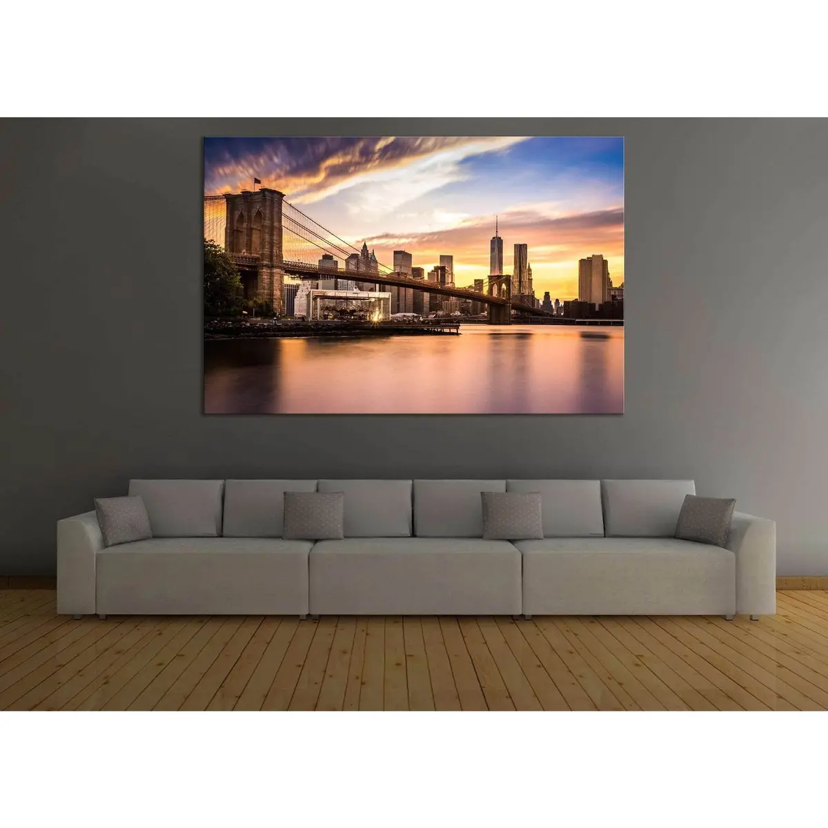 Brooklyn Bridge №124 Ready To Hang Canvas Print 2