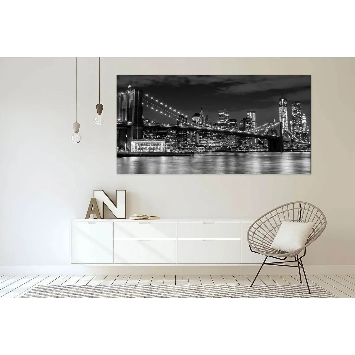 Brooklyn Bridge №3002 Ready To Hang Canvas Print 3