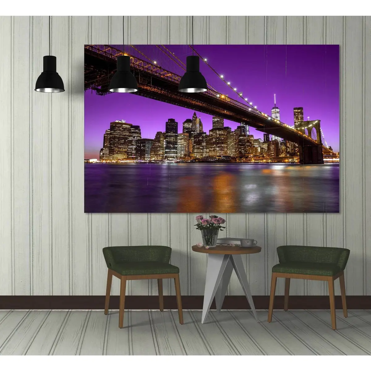 Brooklyn Bridge №3016 Ready To Hang Canvas Print 3