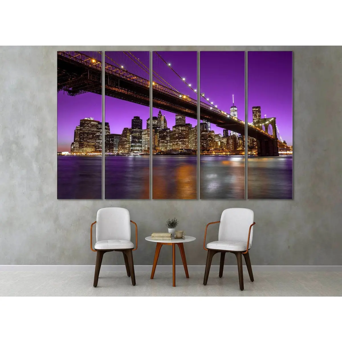 Brooklyn Bridge #3016 Premium Ready-to-Hang Canvas Art - Image 3