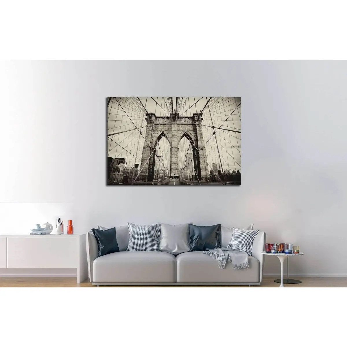 Brooklyn Bridge #563 Premium Ready-to-Hang Canvas Art - Image 2