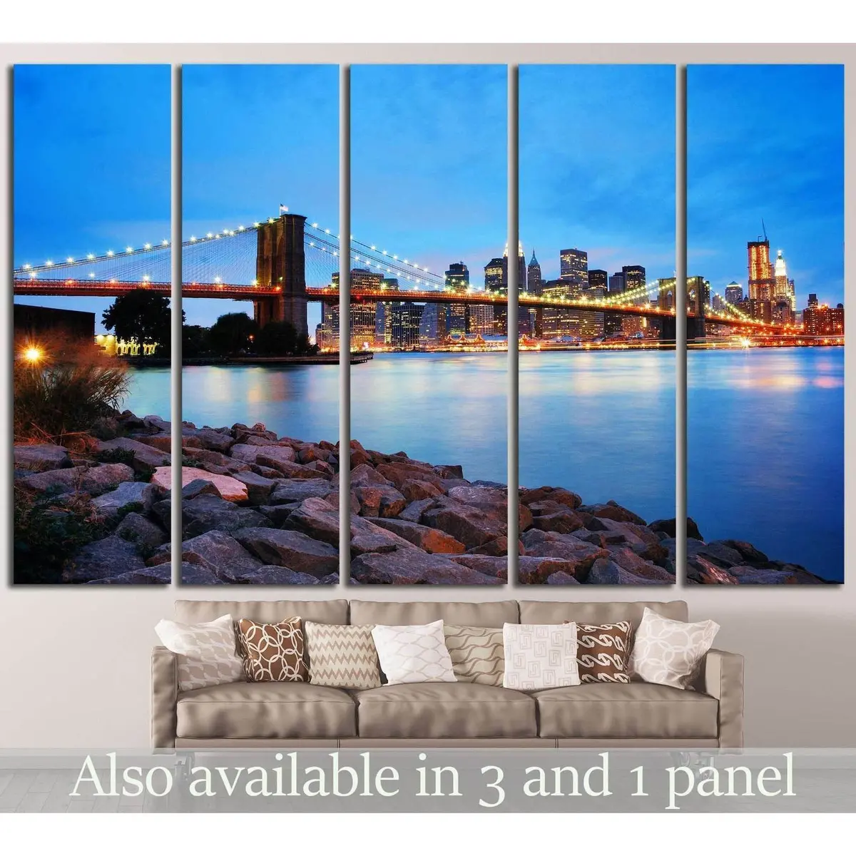 Brooklyn Bridge No. 760 Premium Canvas Wall Art – Ready to Hang