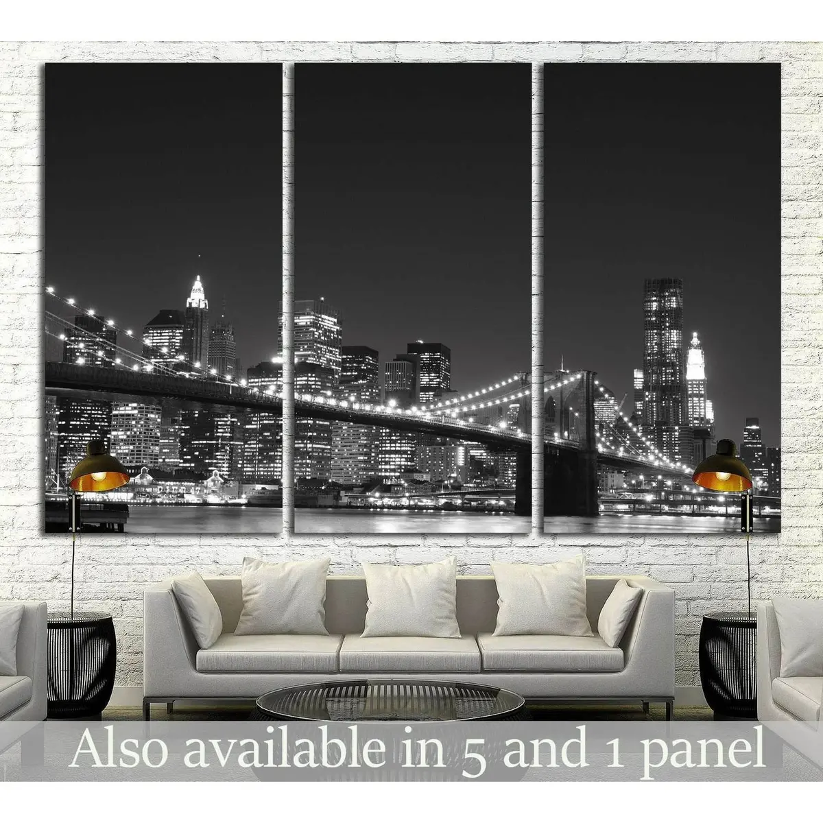 Brooklyn Bridge And Manhattan Skyline №762 Ready To Hang Canvas Print 5