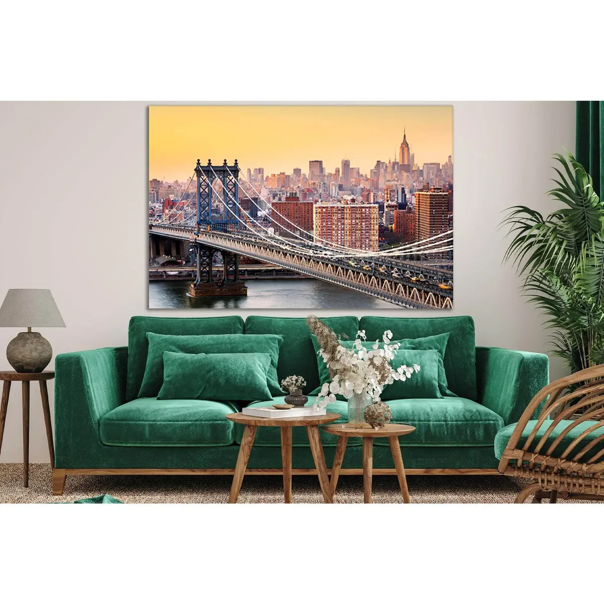 Brooklyn Bridge New York Manhattan №Sl1095 Ready To Hang Canvas Print 2