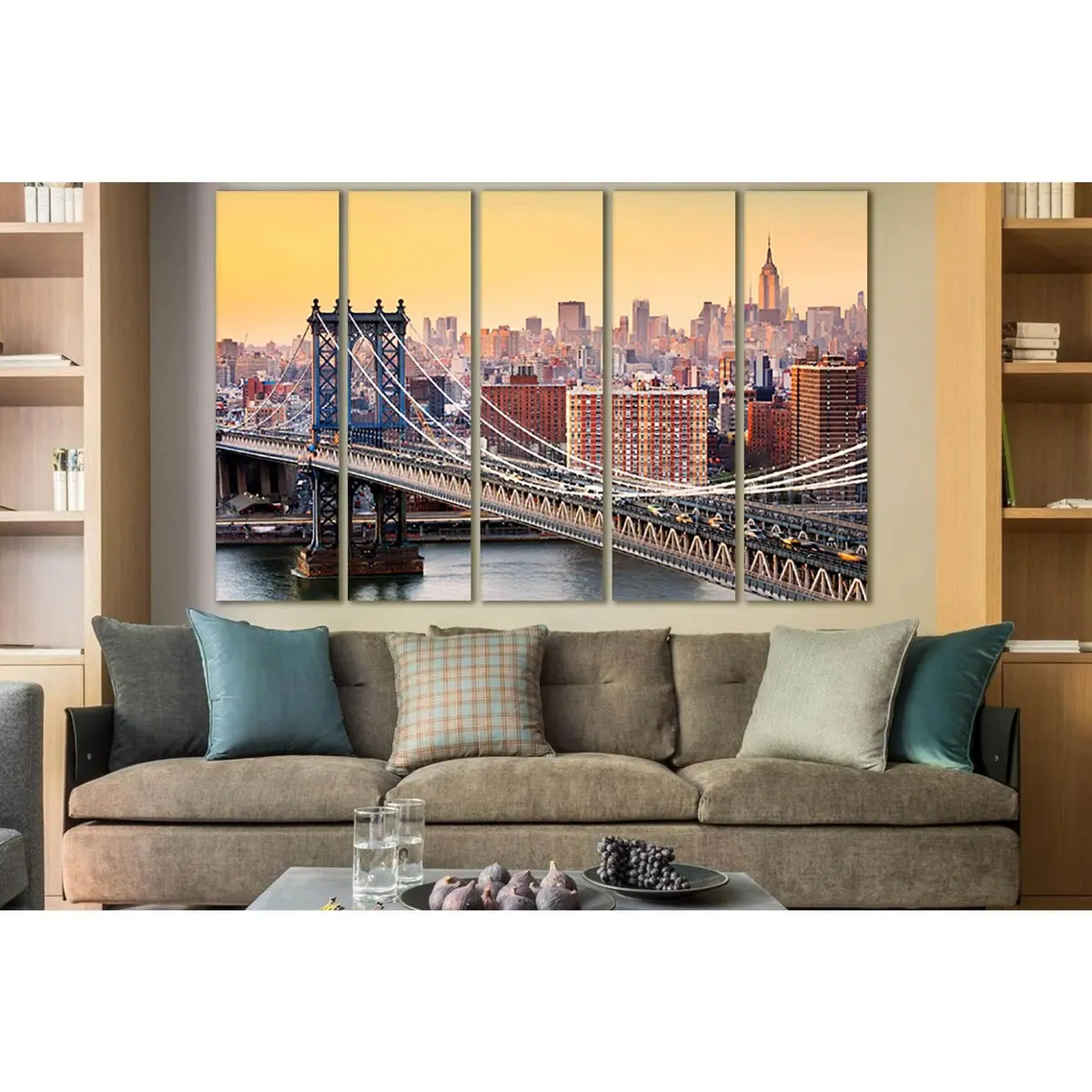 Premium Brooklyn Bridge NYC Canvas Wall Art – Ready-to-Hang Print, Style SL1095 - Image 3