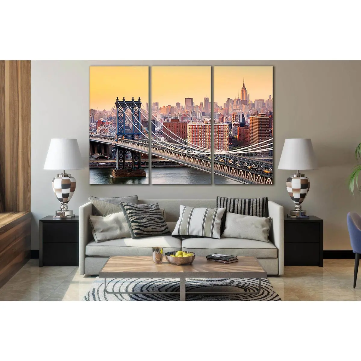Brooklyn Bridge New York Manhattan №Sl310 Ready To Hang Canvas Print 5
