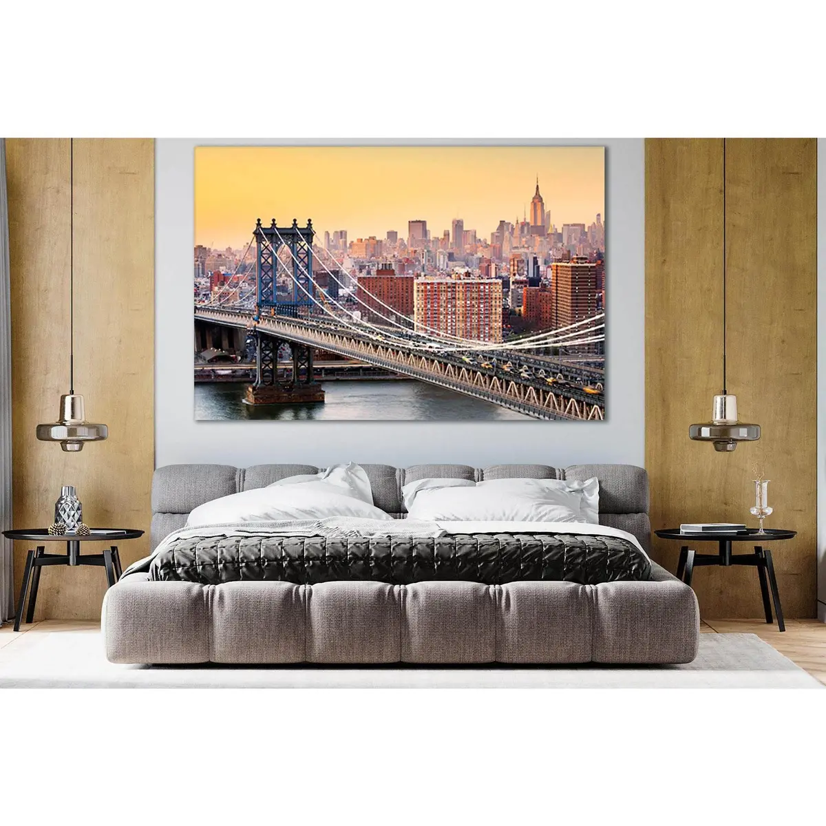 Brooklyn Bridge New York Manhattan №Sl310 Ready To Hang Canvas Print 1