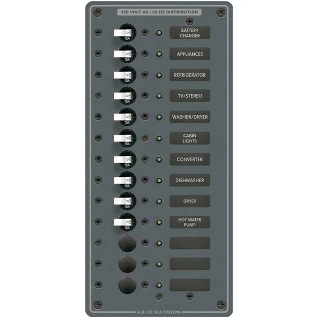 120V Ac, Main 30Amp Breaker Plus 11 Positions 1