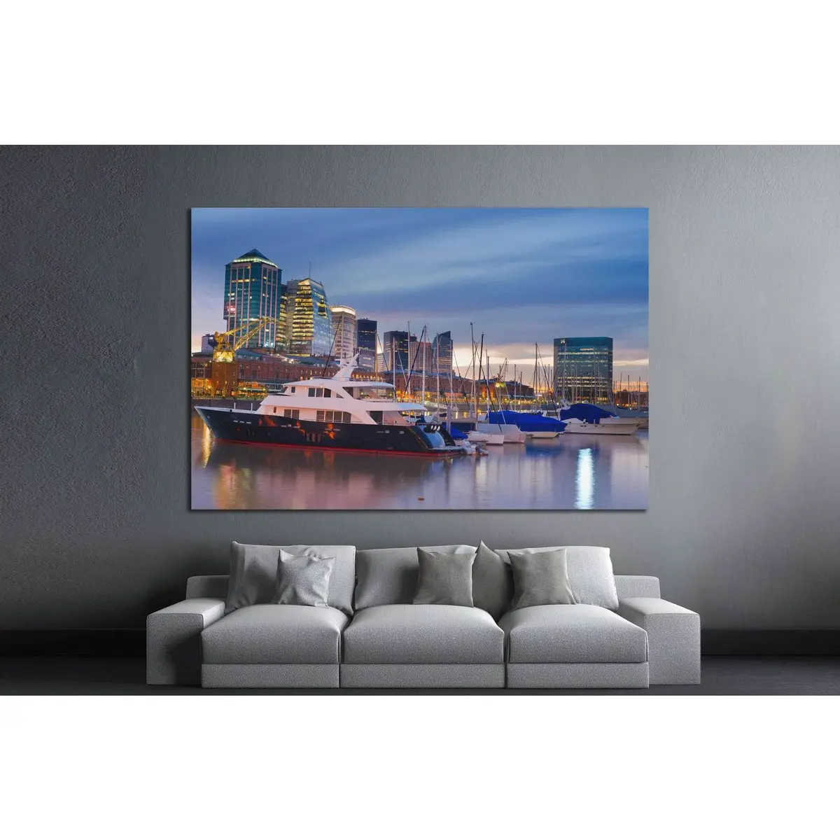 Buenos Aires Cityscape, Argentina №1143 Ready To Hang Canvas Print 2