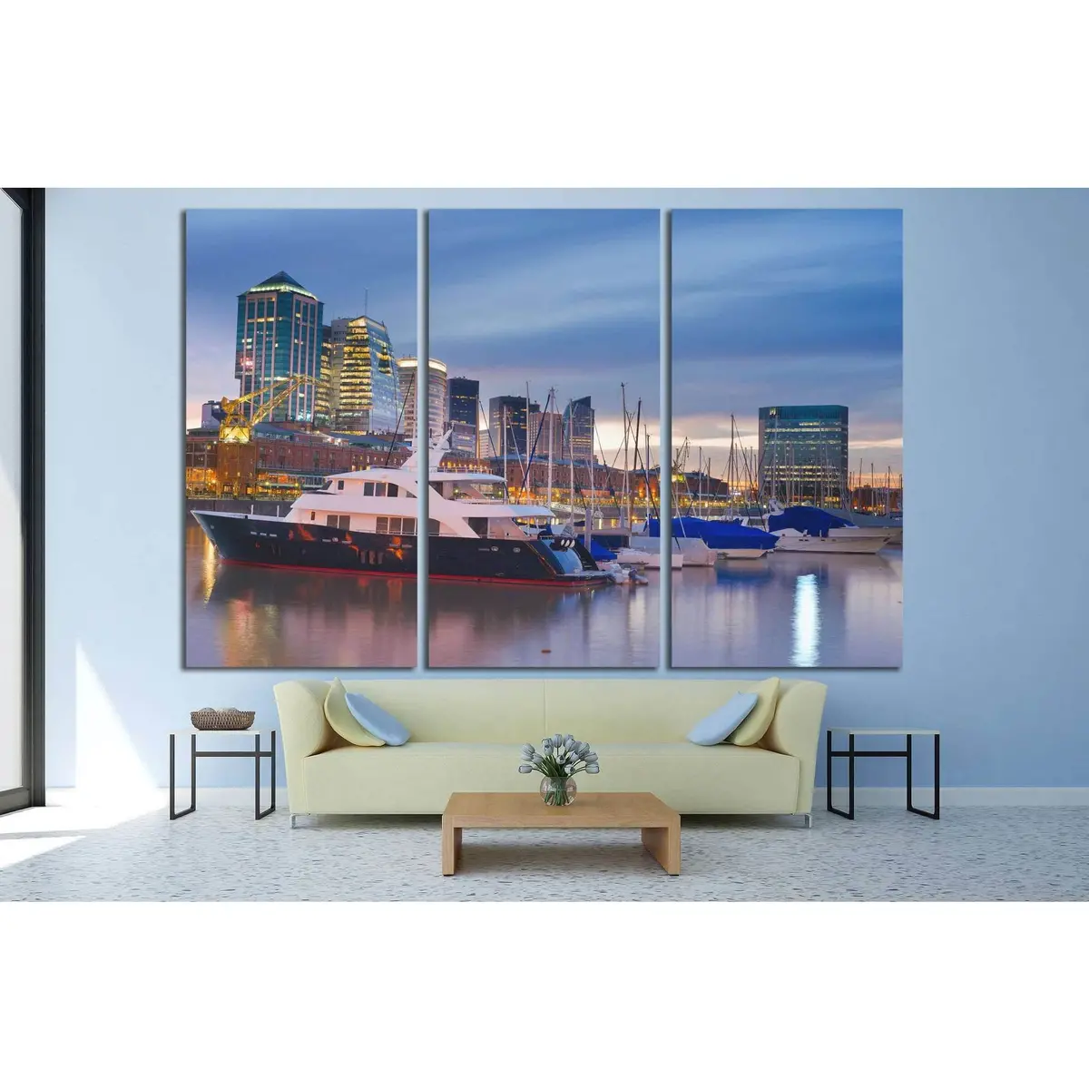 Buenos Aires Cityscape, Argentina №1143 Ready To Hang Canvas Print 5