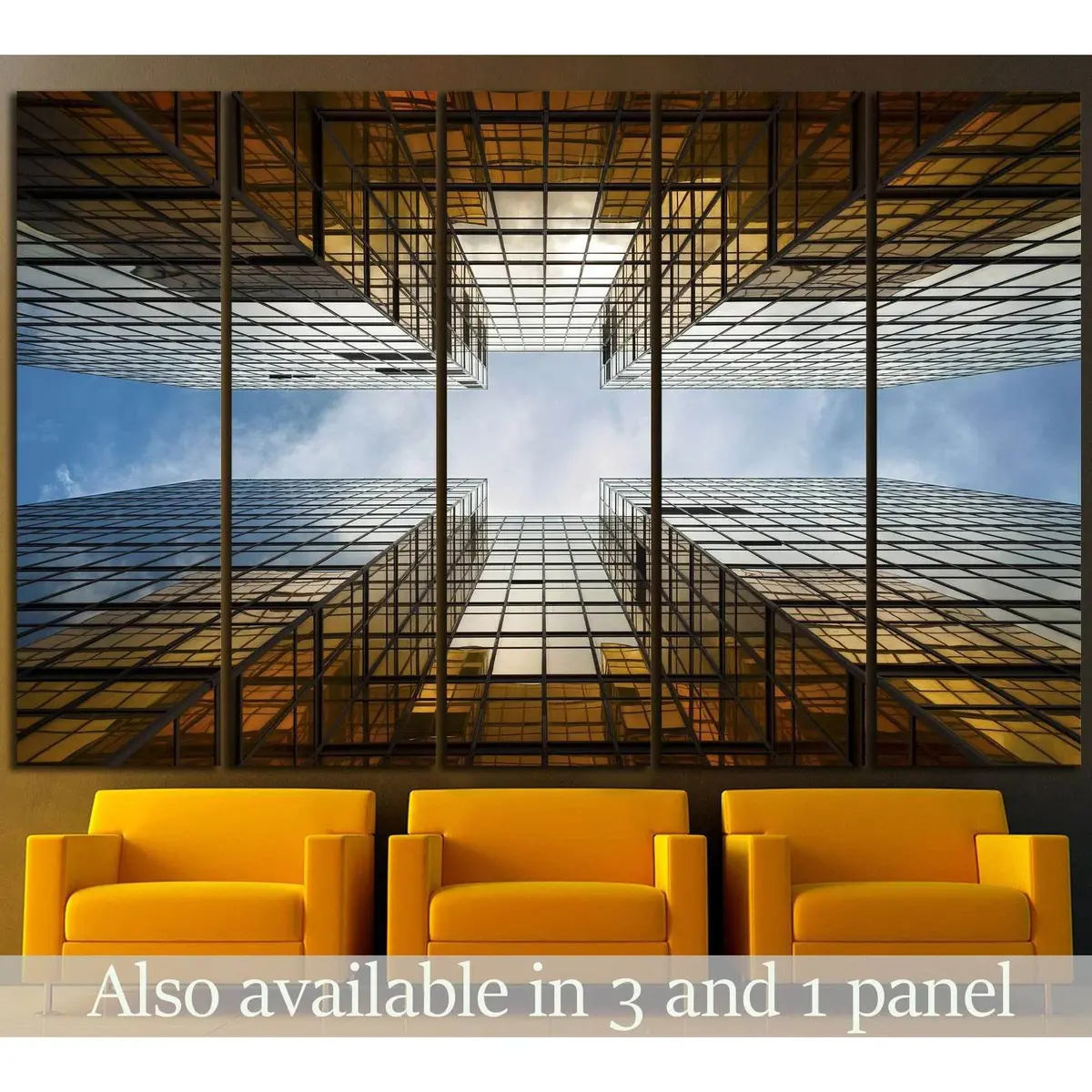 Abstract Building Art Print #1046 – Premium Ready-to-Hang Canvas