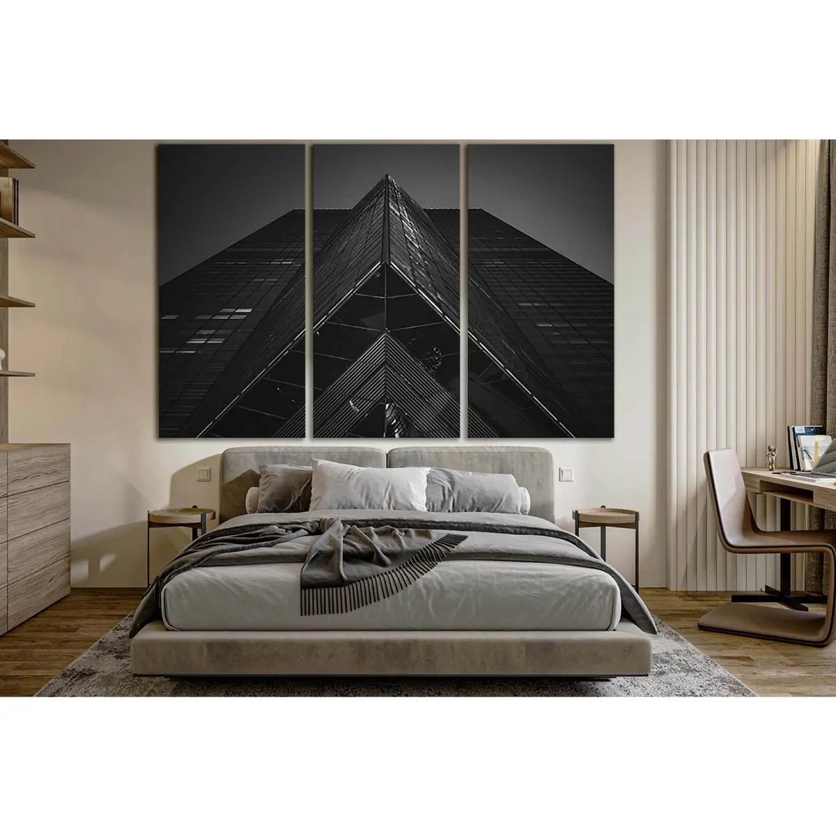 Building Architecture In Black And White №Sl1404 Ready To Hang Canvas Print 5
