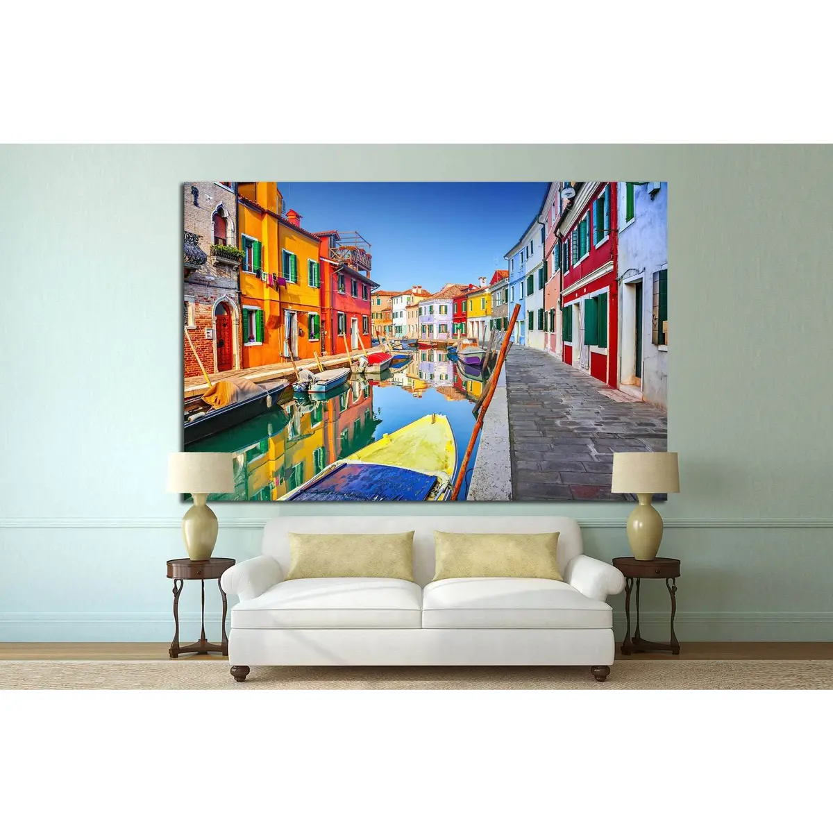 Burano, Venice, Italy №824 Ready To Hang Canvas Print 2