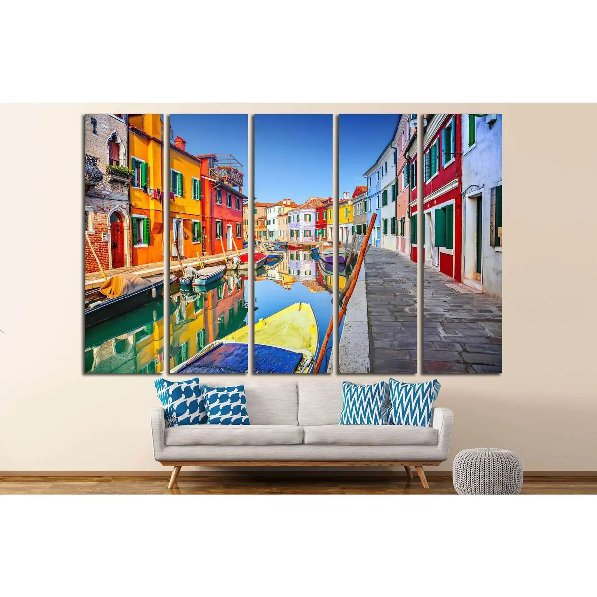 Ready-to-hang canvas wall art featuring Burano, Venice, Italy №824 - Image 3