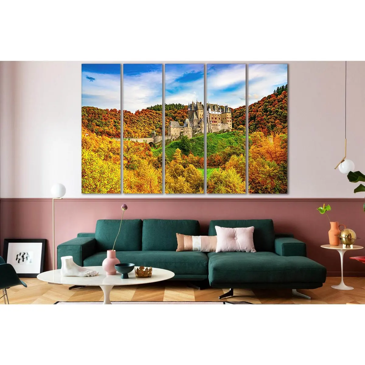 Autumnal Burg Eltz Castle Canvas Wall Art №SL663 – Ready to Hang - Image 3