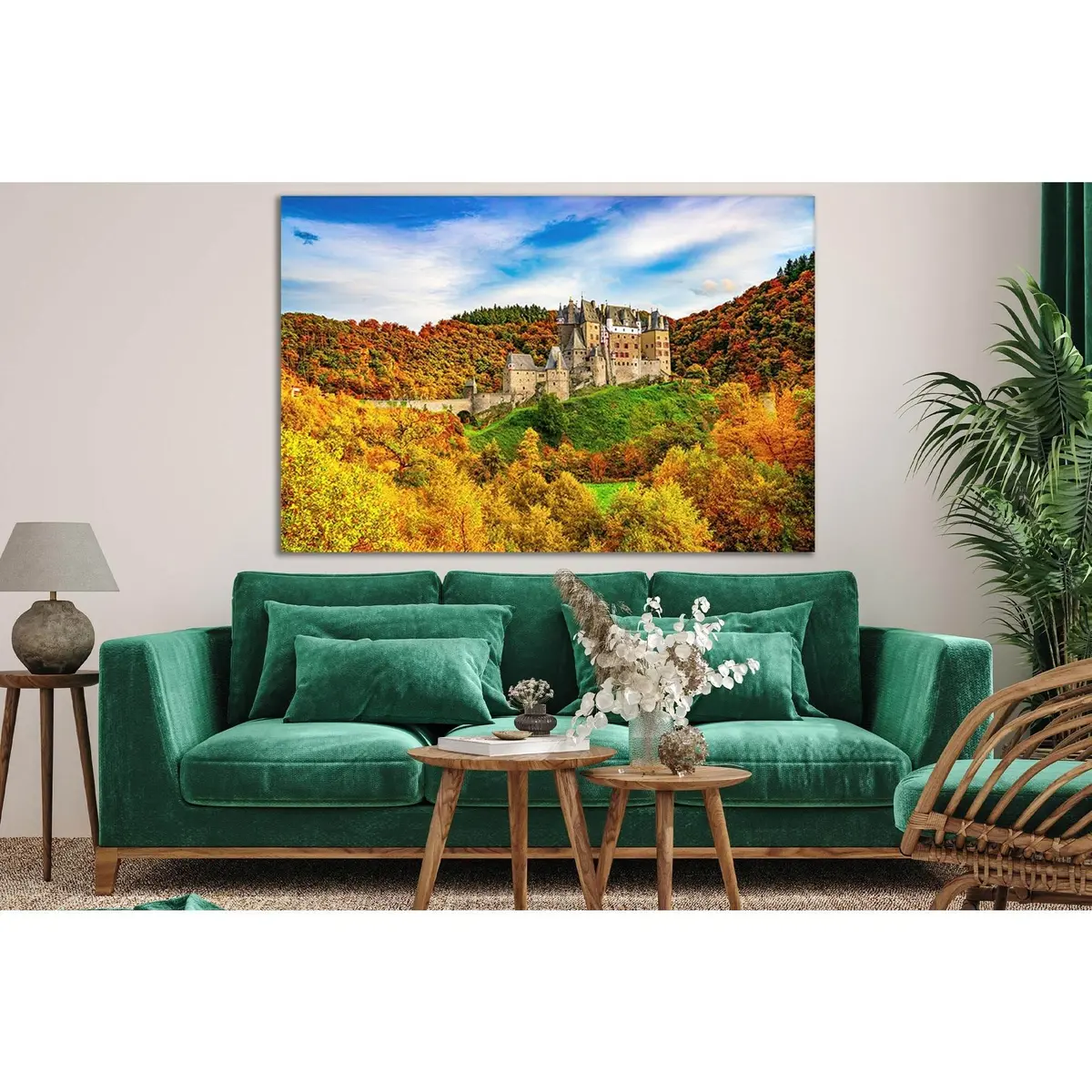 Burg Eltz Castle In Autumn №Sl663 Ready To Hang Canvas Print 2