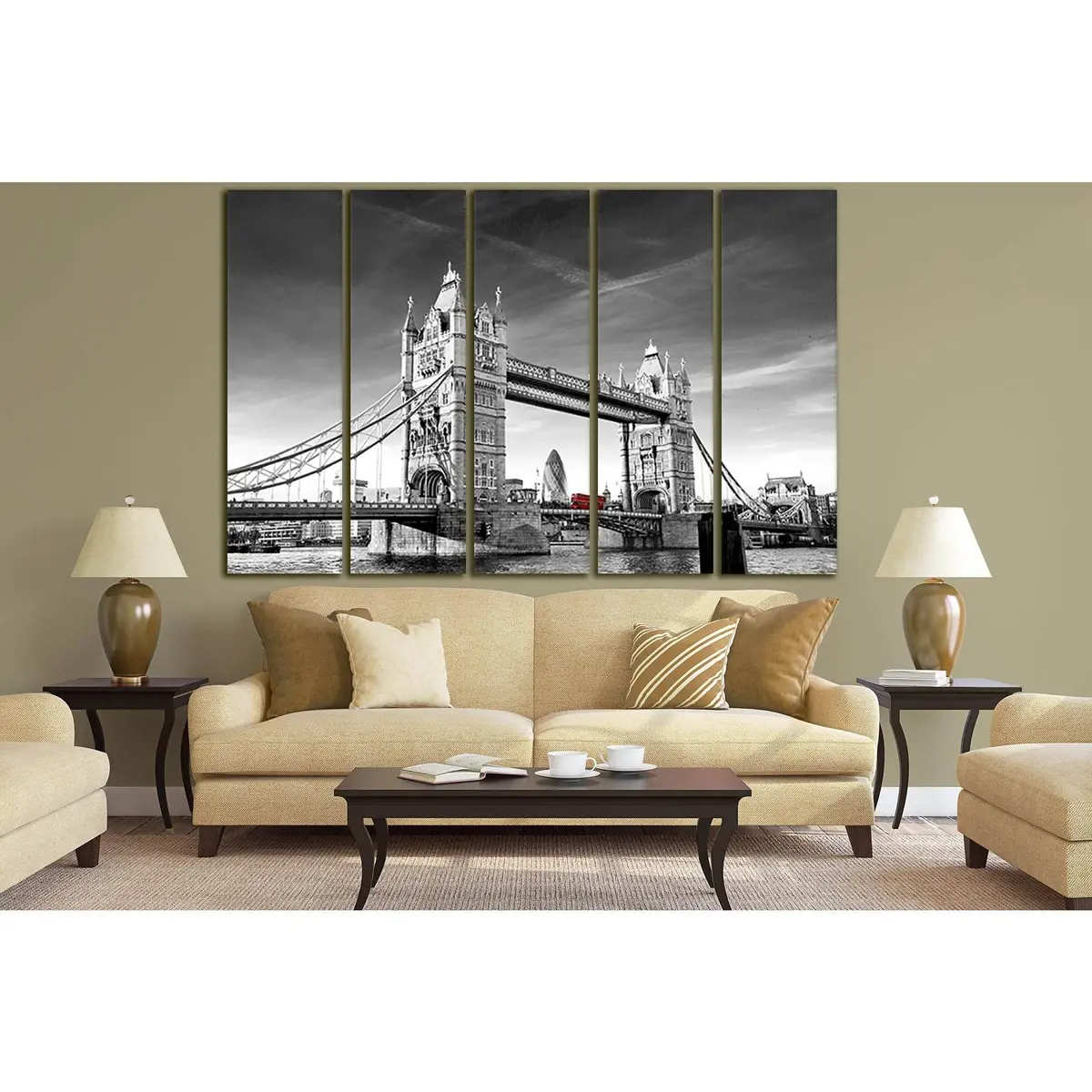 SL876 London Bus Crossing Tower Bridge Canvas Print – Ready-to-Hang Wall Art